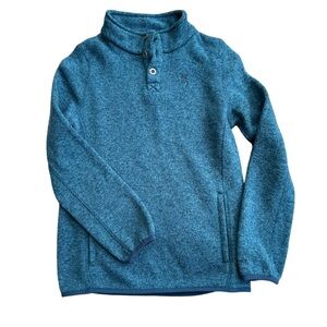 Browning Sweater Gilson Boys 3‎ Button Henley Blue Sweater Front Pocket Size: L